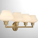 Cassini 4 Light 33 inch Aged Brass Vanity Light Wall Light