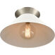 Cavendish 1 Light 16 inch Brushed Nickel with White Semi Flush Mount Ceiling Light