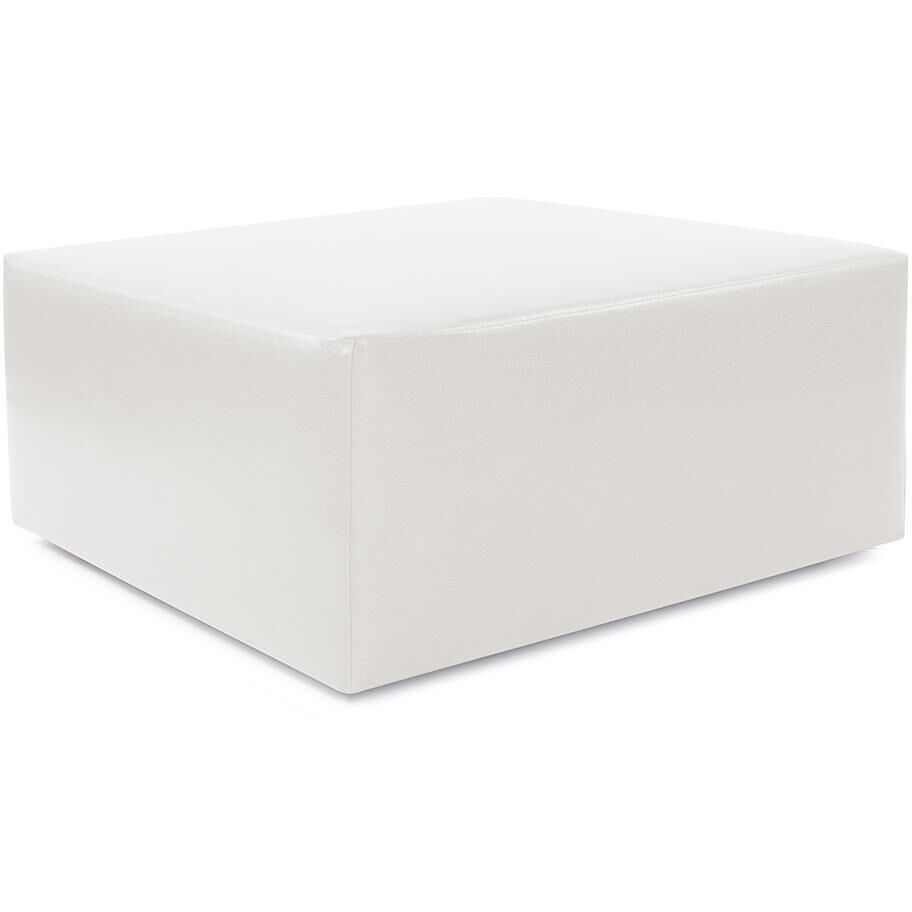 Universal 18 inch White Ottoman, 36in Square, The Avanti Collection