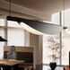 Tela LED 79 inch Satin Black Pendant Ceiling Light