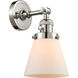 Franklin Restoration Small Cone LED 6 inch Polished Nickel Sconce Wall Light, Franklin Restoration