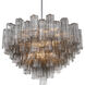 Addis 16 Light 32 inch Polished Chrome Chandelier Ceiling Light in Tronchi Glass Smoke