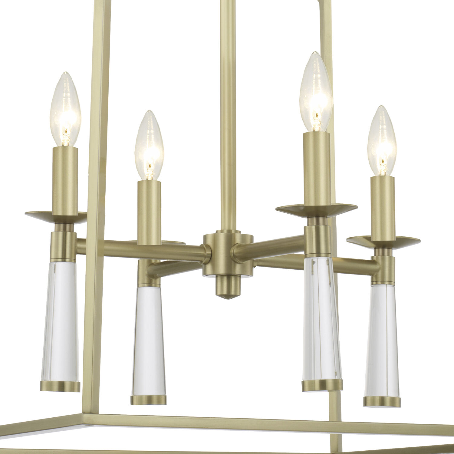 Baxter 4 Light 22 inch Aged Brass Lantern Chandelier Ceiling Light