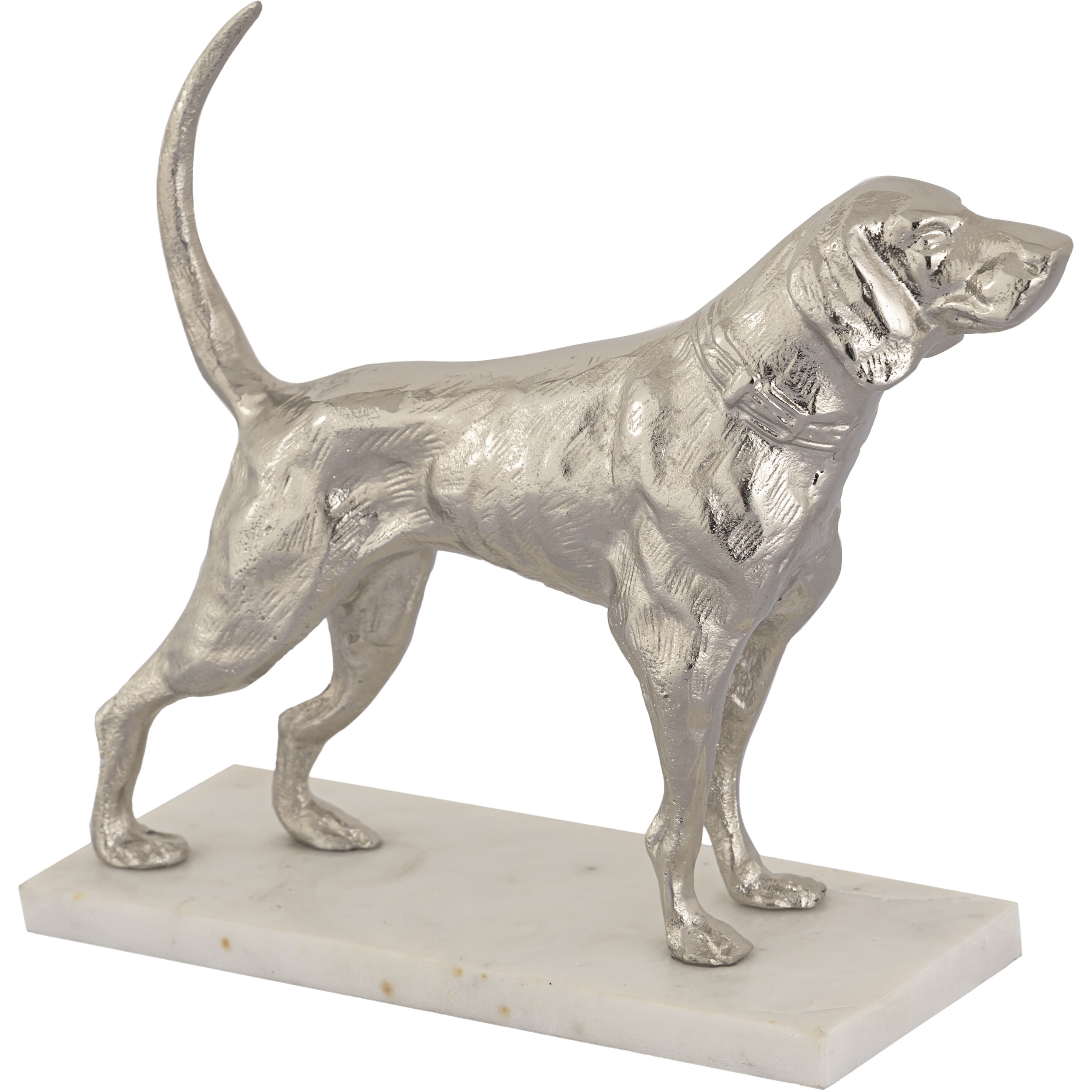 Bergie Nickel with White Dog Sculpture