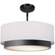 Tate LED 15.75 inch Matte Black Semi-Flush Ceiling Light