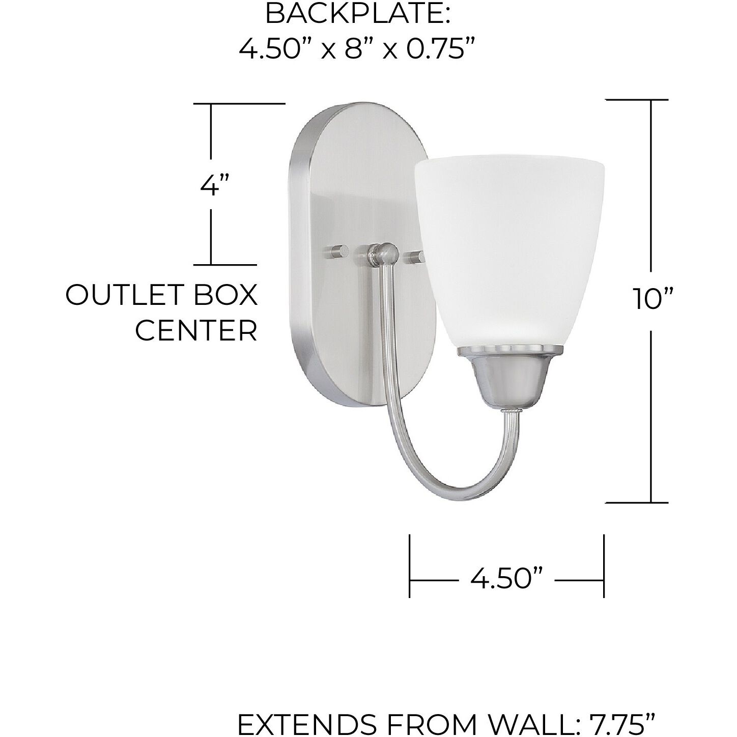 Trenton 1 Light 5 inch Brushed Nickel Sconce Wall Light