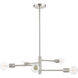 Bannister 5 Light 24 inch Brushed Nickel Chandelier Ceiling Light