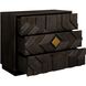 Faulkner Oak and Brushed Gold 3 Drawer Chest