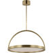 Kelly Wearstler Cerne LED 26 inch Natural Brass Chandelier Ceiling Light