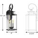 Squire Outdoor Wall Lantern in Black, Medium