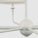 Thomas O'Brien Piaf LED 72 inch Plaster White Two Tier Chandelier Ceiling Light, Oversized