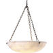 Novara 3 Light 23.82 inch Bronze with Alabaster Chandelier Ceiling Light