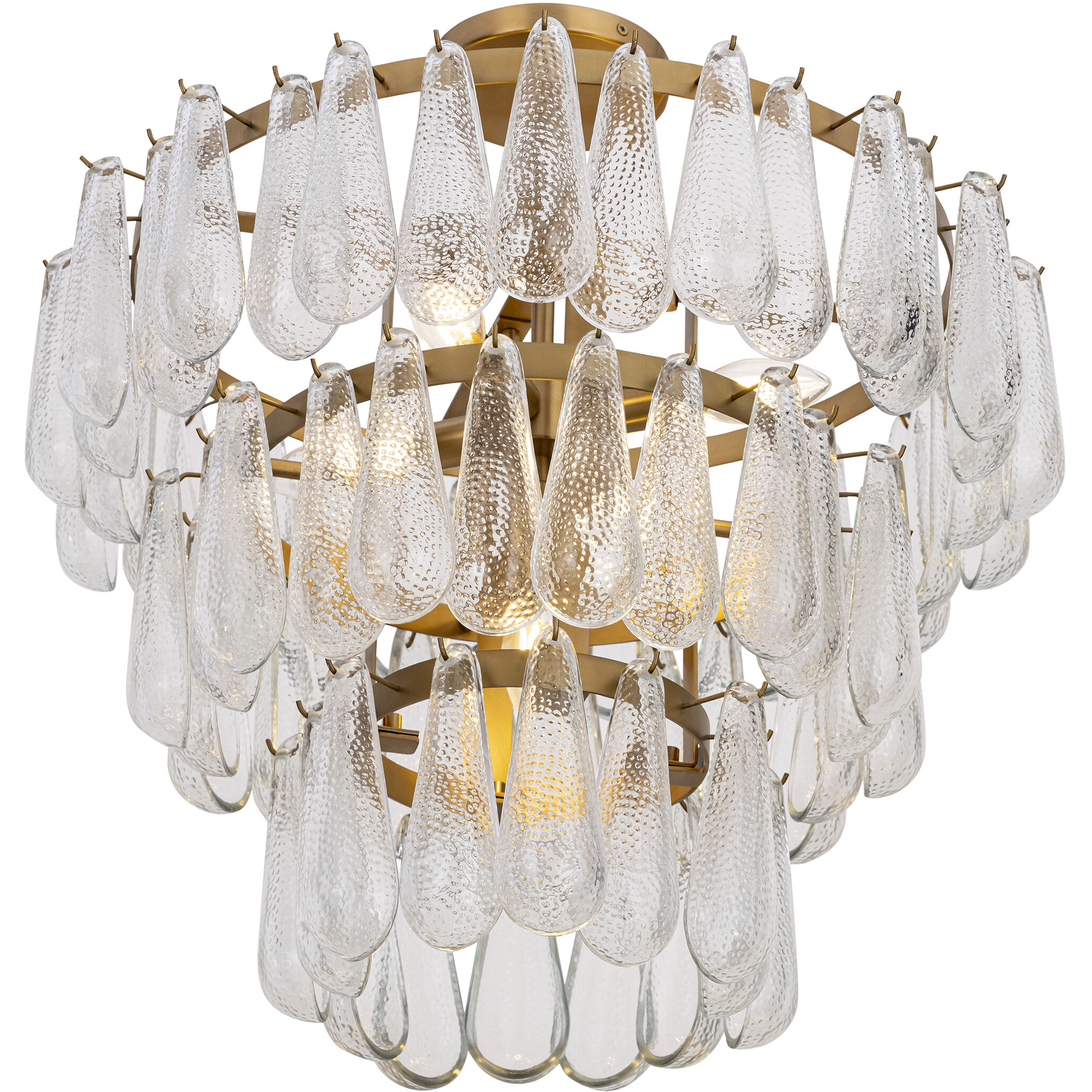 Vionne 5 Light 21.5 inch Legacy Brass Semi-Flush Mount Ceiling Light