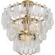 Vionne 5 Light 21.5 inch Legacy Brass Semi-Flush Mount Ceiling Light