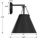 Xavier Bath Sconce Wall Light in Matte Black