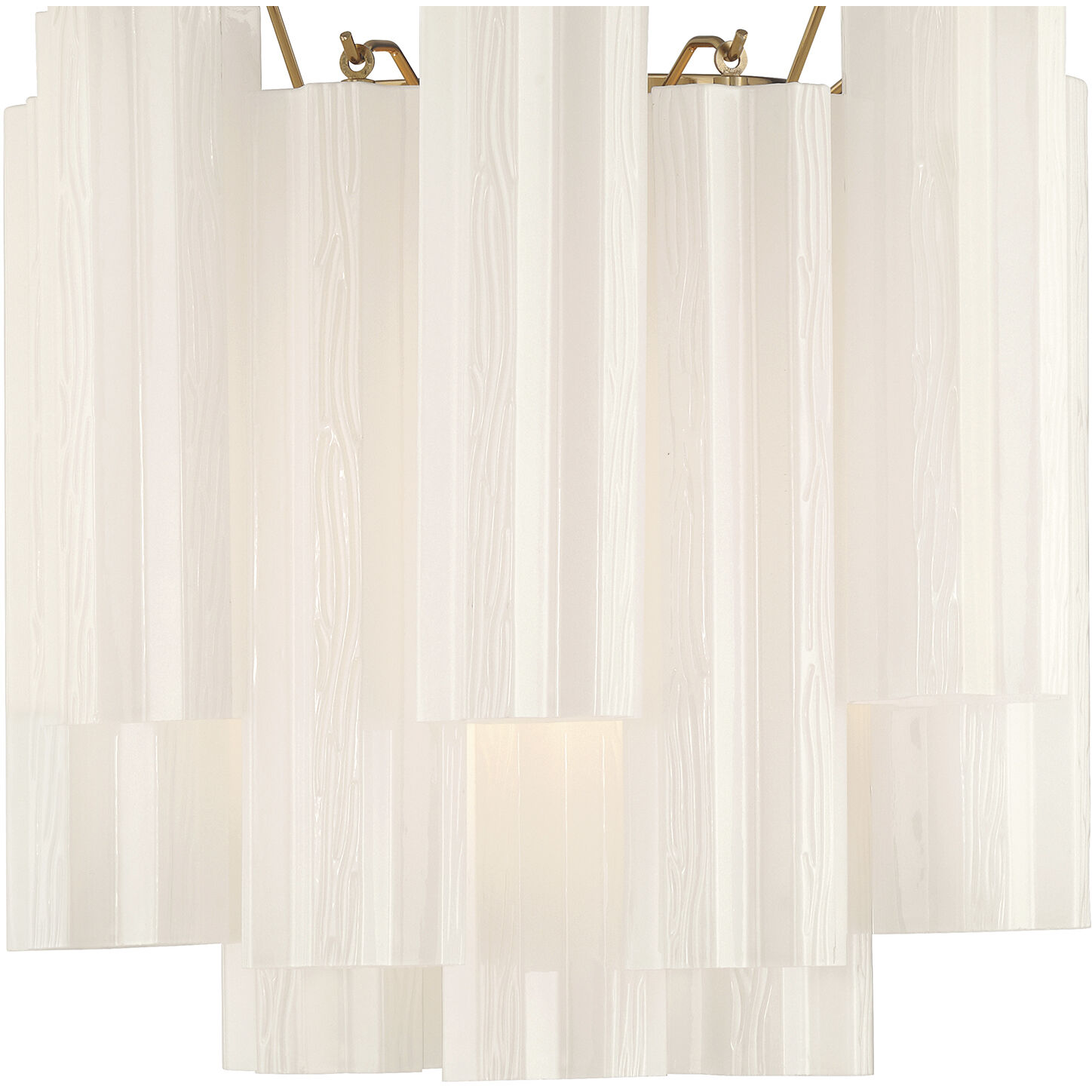 Addis Bath Wall Light in Tronchi Glass White