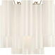 Addis Bath Wall Light in Tronchi Glass White