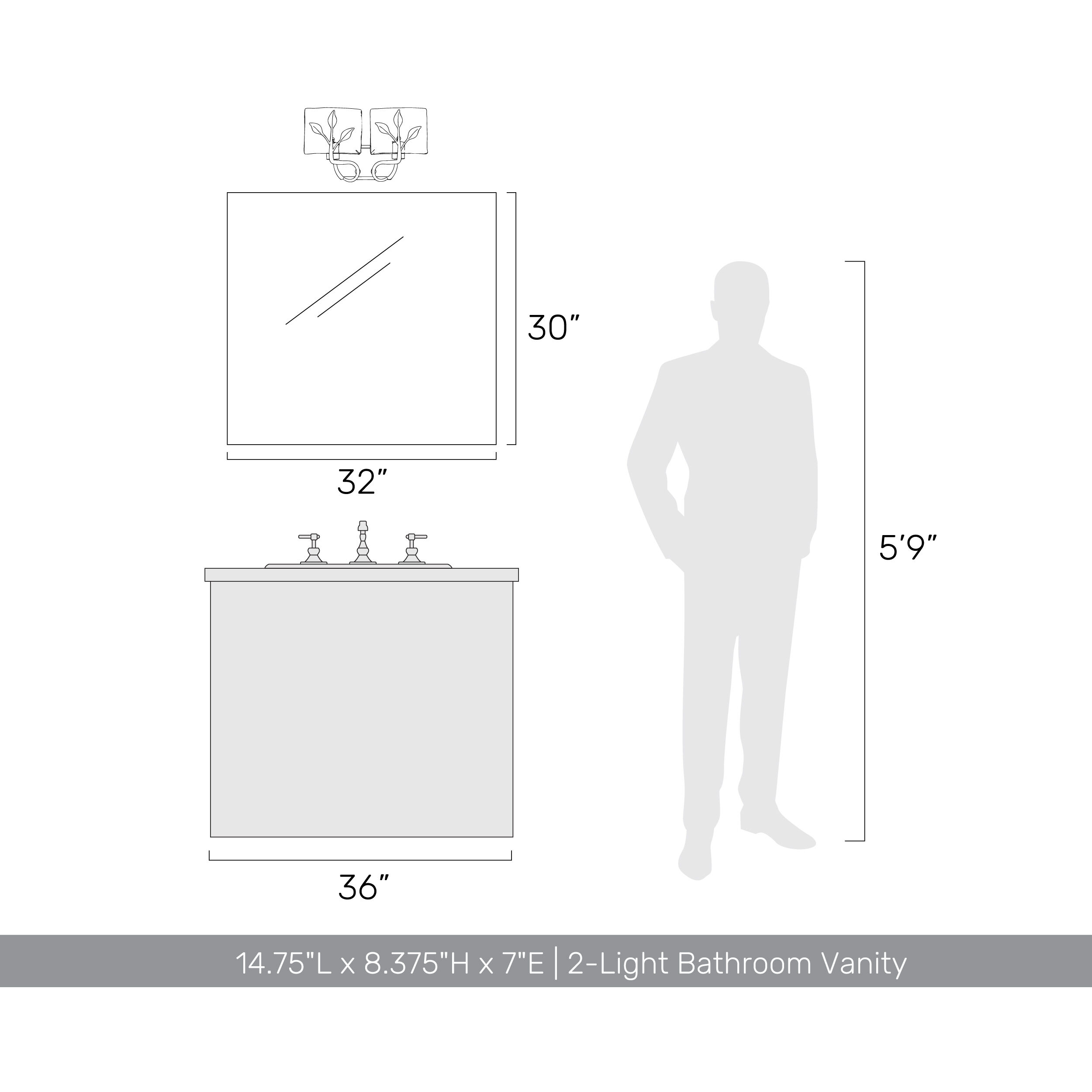 Calla Vanity Wall Light in White Gold