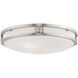 Titania 3 Light 16 inch Brushed Nickel Flush Mount Ceiling Light
