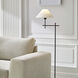 J. Randall Powers Hackney 52 inch 40 watt Bronze Bridge Arm Floor Lamp Portable Light in Linen