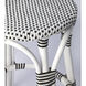 Designer'S Edge Tobias Black & White Rattan 24 inch White Barstool