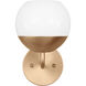 Alvin 1 Light 6.25 inch Satin Brass Bath Vanity Wall Light