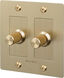 2G 100-120 Brass Dimmer Switch, LED