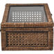 Bowman 13.5 X 9.5 inch Rich Brown with Clear and Aged Bronze Box, Set of 2