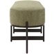 Merino Textured Moss Toned Polyester and Bronze Bench