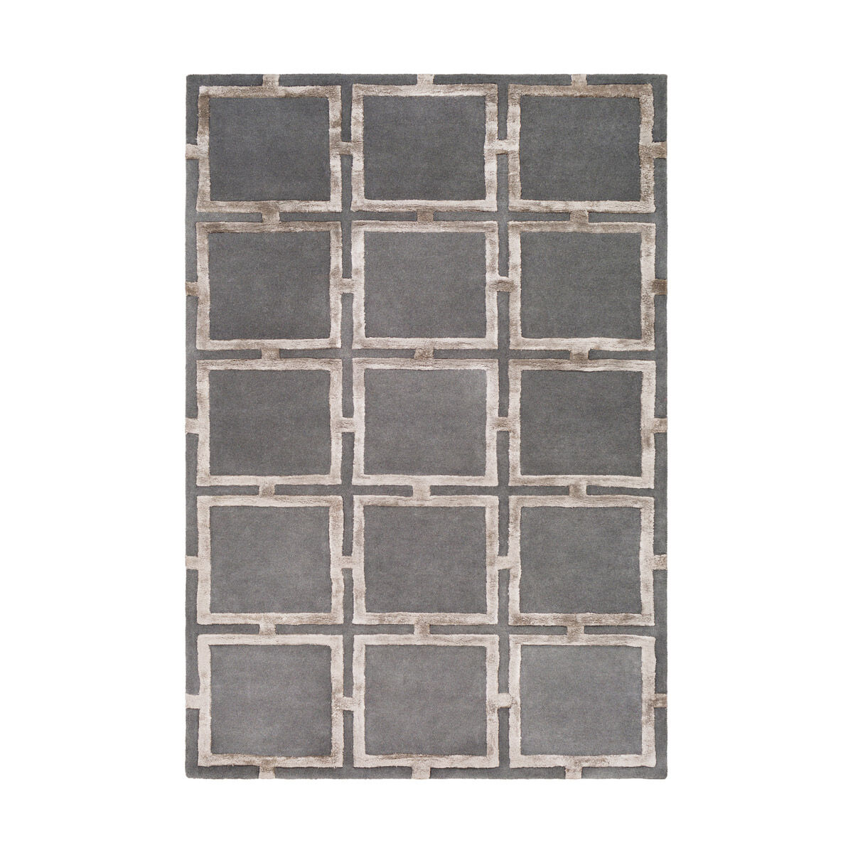 Greene 90 X 60 inch Charcoal/Camel Rugs, Rectangle