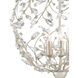 Crystal Bud 3 Light 13 inch Silver Granello Chandelier Ceiling Light