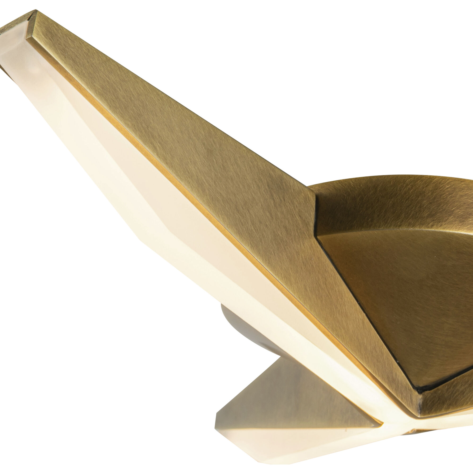 Tachi LED 15 inch Vintage Brass Flush Mount Ceiling Light