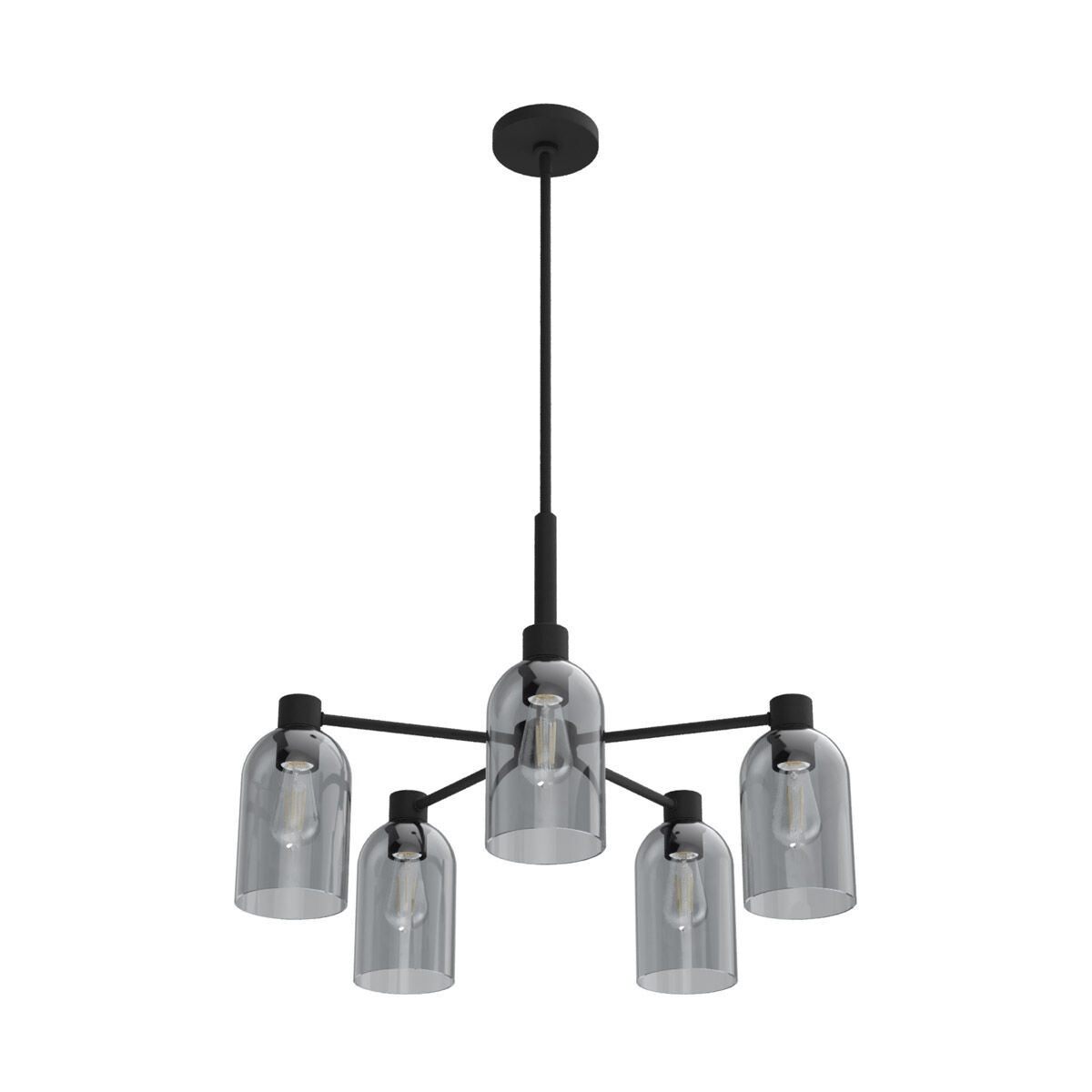 Lochemeade 5 Light 26 inch Natural Iron Chandelier Ceiling Light