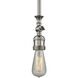 Franklin Restoration Bare Bulb 1 Light 4 inch Brushed Satin Nickel Mini Pendant Ceiling Light in Incandescent, Franklin Restoration