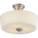 Lamina 3 Light 14.38 inch Brushed Nickel Semi Flush Mount Ceiling Light
