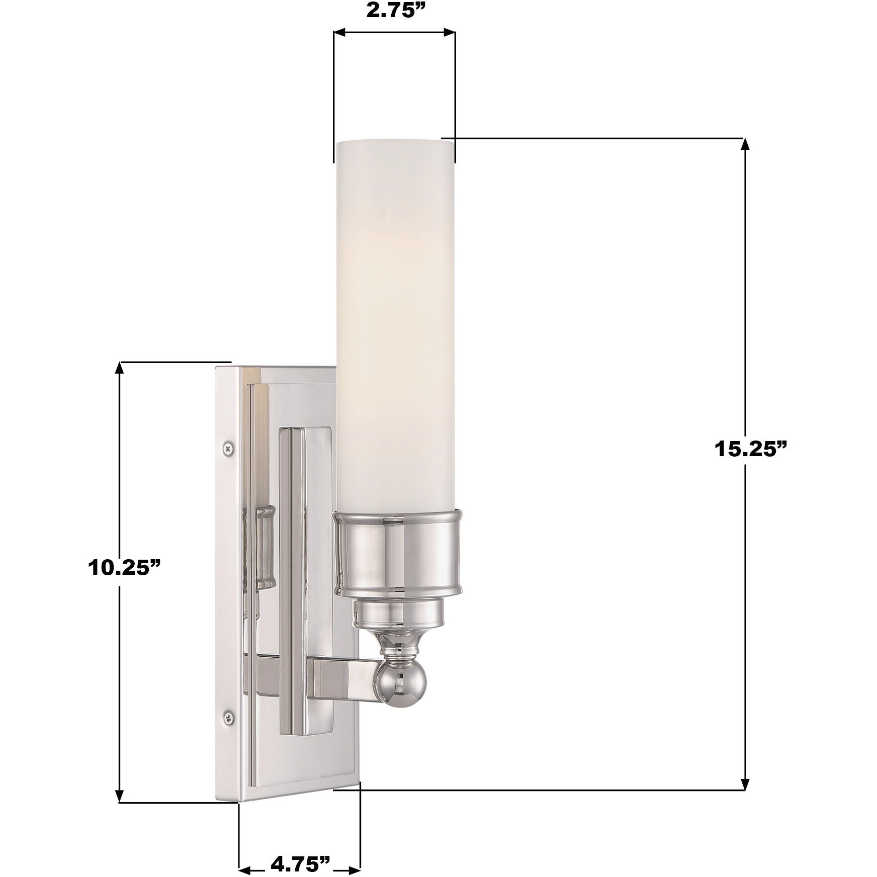 Wilcox 1 Light 5 inch Polished Nickel Bath Wall Sconce Wall Light