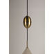 Fontana 1 Light 18 inch Patina Brass/Soft Sand Pendant Ceiling Light