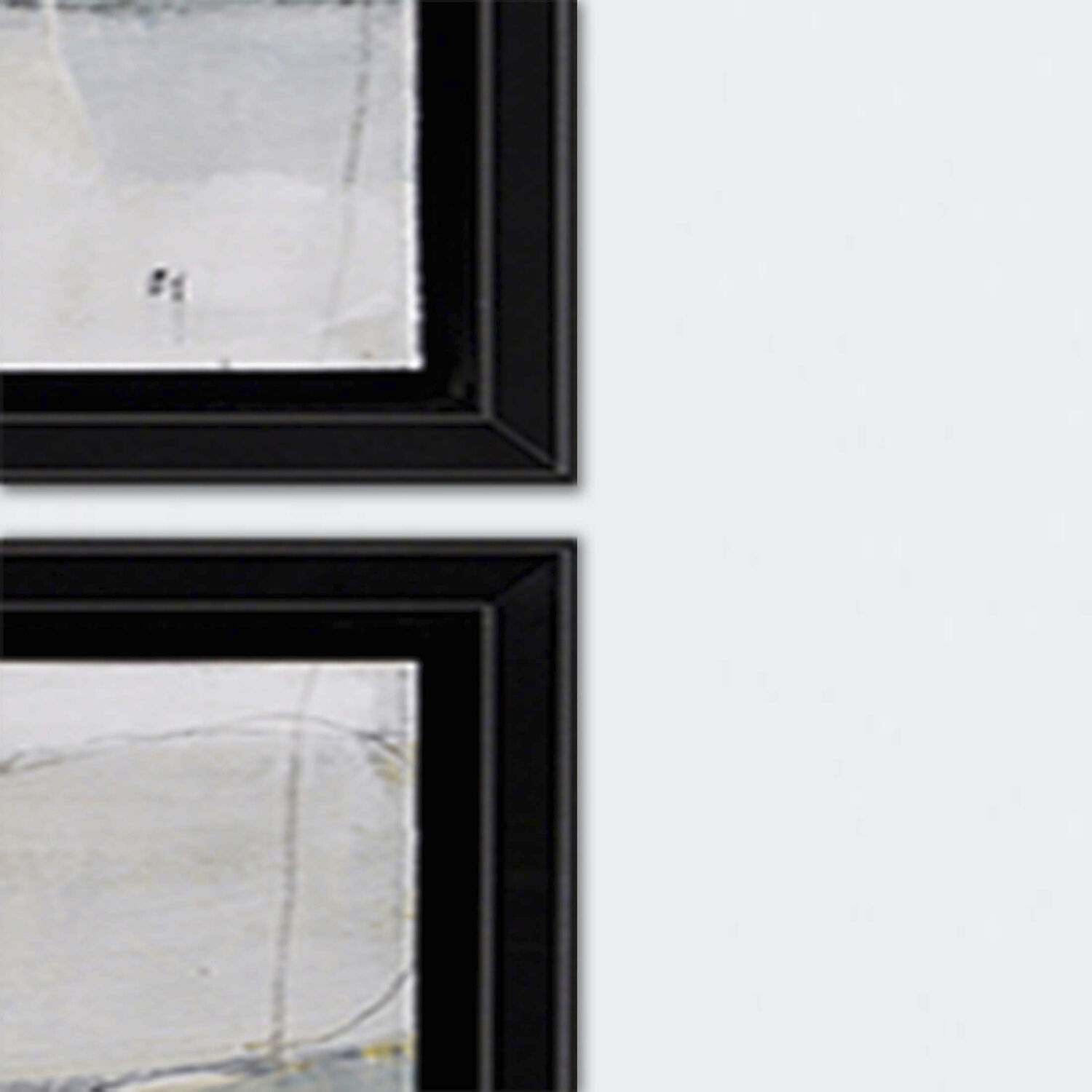 Abstract Turquoise and Yellow and Beige and Blue Framed Art