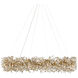 Crystal Bud 24 Light 57.5 inch Brass Ring Chandelier Ceiling Light, Grande