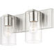Zurich 2 Light 15 inch Brushed Nickel Vanity Sconce Wall Light