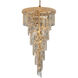 Spiral 22 Light 30 inch Gold Foyer Ceiling Light in Royal Cut