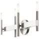 Denmark 4 Light 24 inch Brushed Nickel with Bronze Accents Vanity Sconce Wall Light