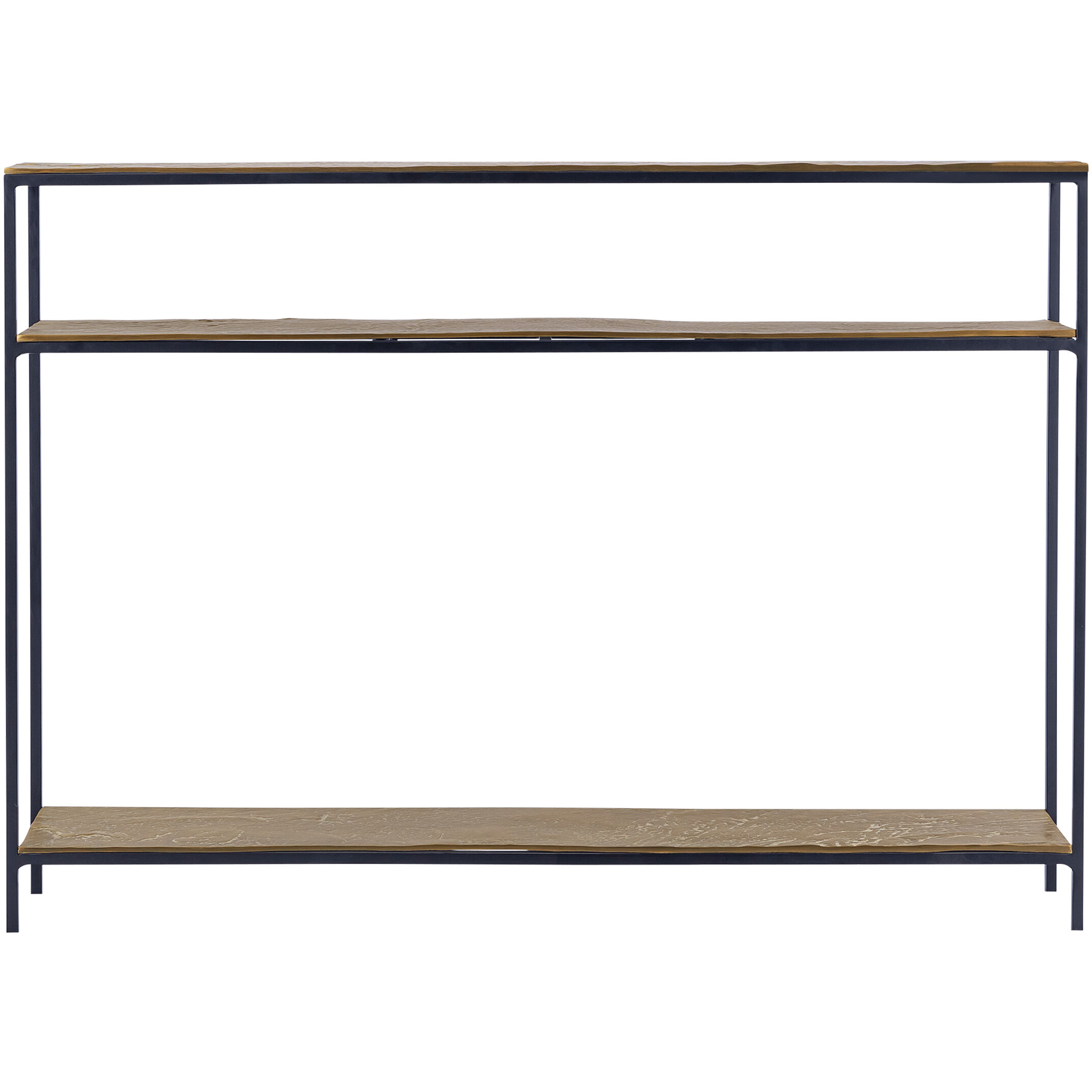 Lathi 42 inch Antique Brass/Black Console Table