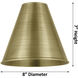 Ballston Cone 4 Light 38 inch Brushed Brass Bath Vanity Light Wall Light