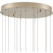 Regatta 15 Light 23 inch Cupertino and Silver Multi-Drop Pendant Ceiling Light