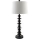 Anwar 37 inch 100 watt Black Accent Table Lamp Portable Light