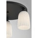 Baldwin 3 Light 18 inch Matte Black Flush Mount Ceiling Light, Essentials