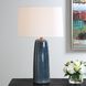 Submerged 26.25 inch 150.00 watt Deep Blue Glaze and Antique Brass Table Lamp Portable Light