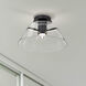 Edmond LED 17 inch Matte Black Semi Flush Mount Ceiling Light