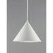 Abyss LED 12.5 inch Matte White Single Pendant Ceiling Light